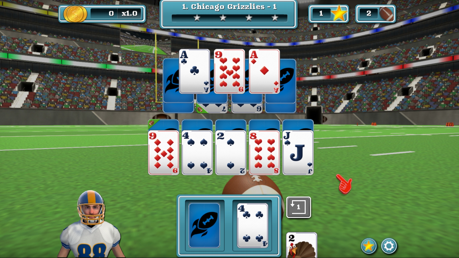 Touch Down Football Solitaire screenshot 1