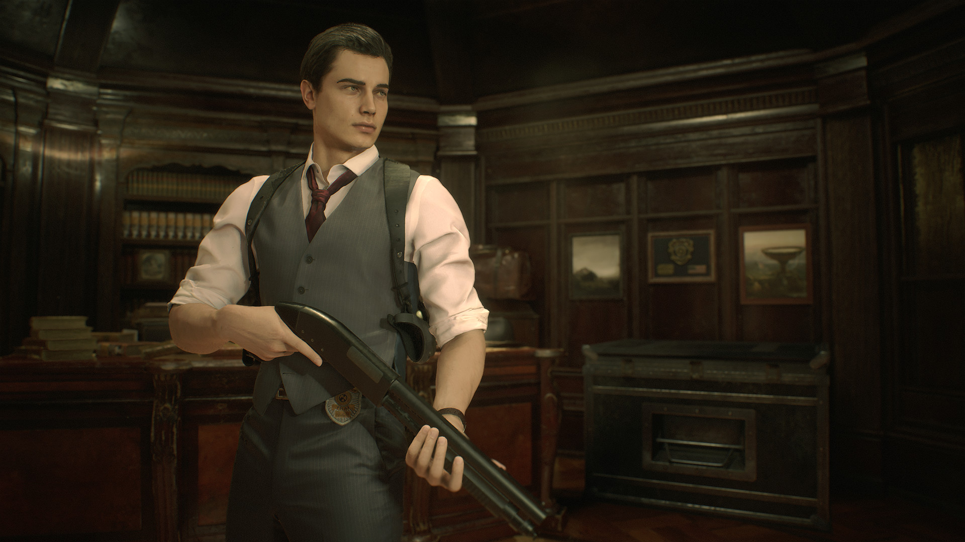 Resident Evil 2 - Leon Costume: Noir screenshot 1