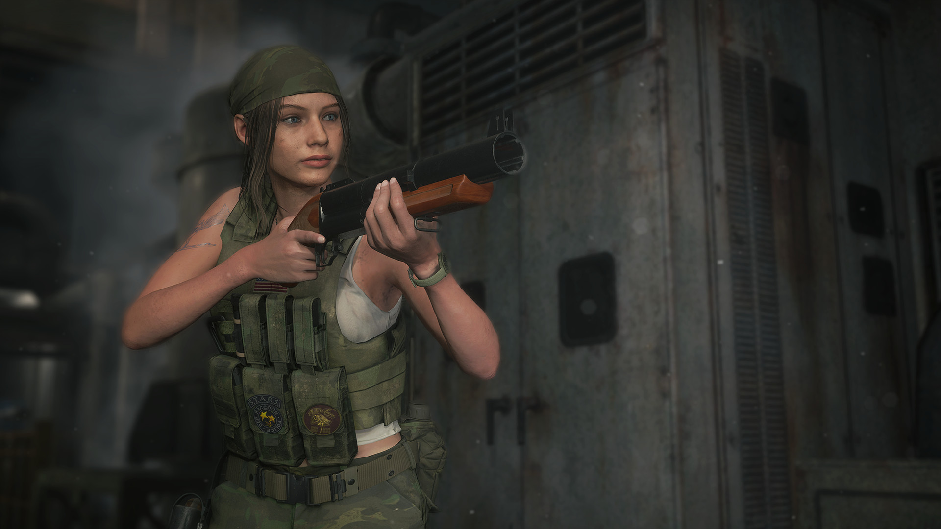 Resident Evil 2 - Claire Costume: Military screenshot 1