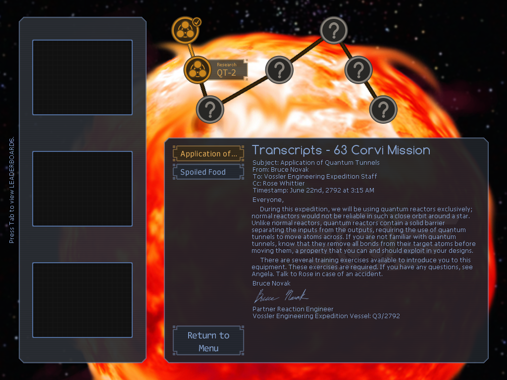 SpaceChem: 63 Corvi screenshot 3
