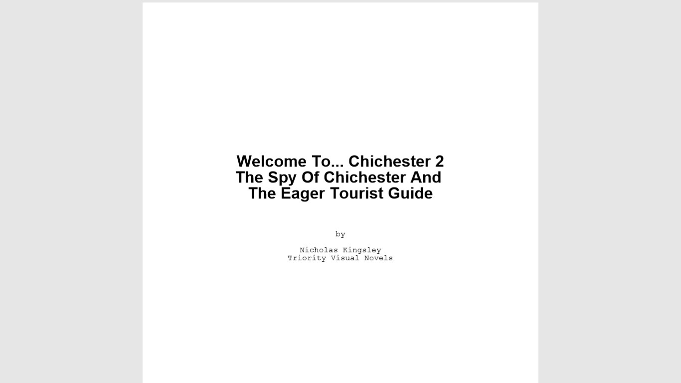 Welcome To... Chichester 2 Script screenshot 1