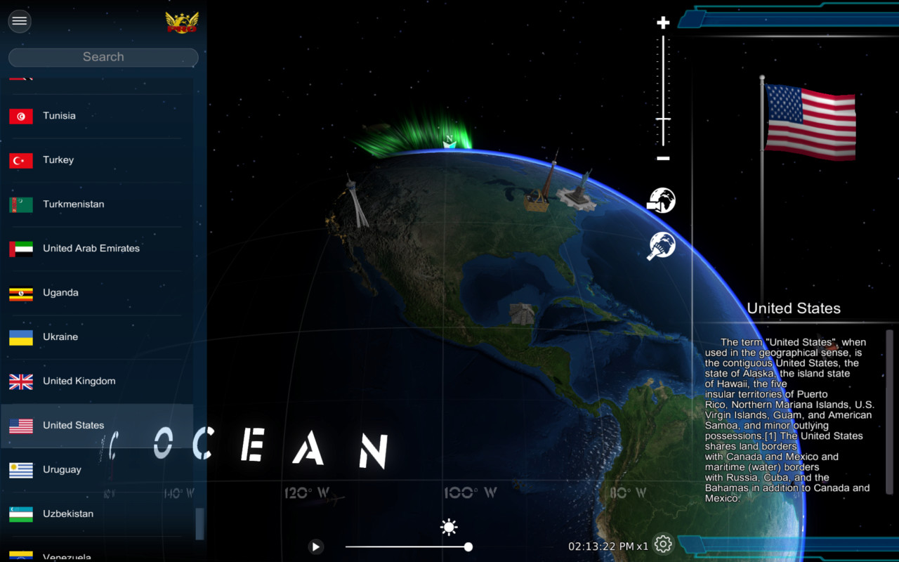 Globe Geography 3D screenshot 2