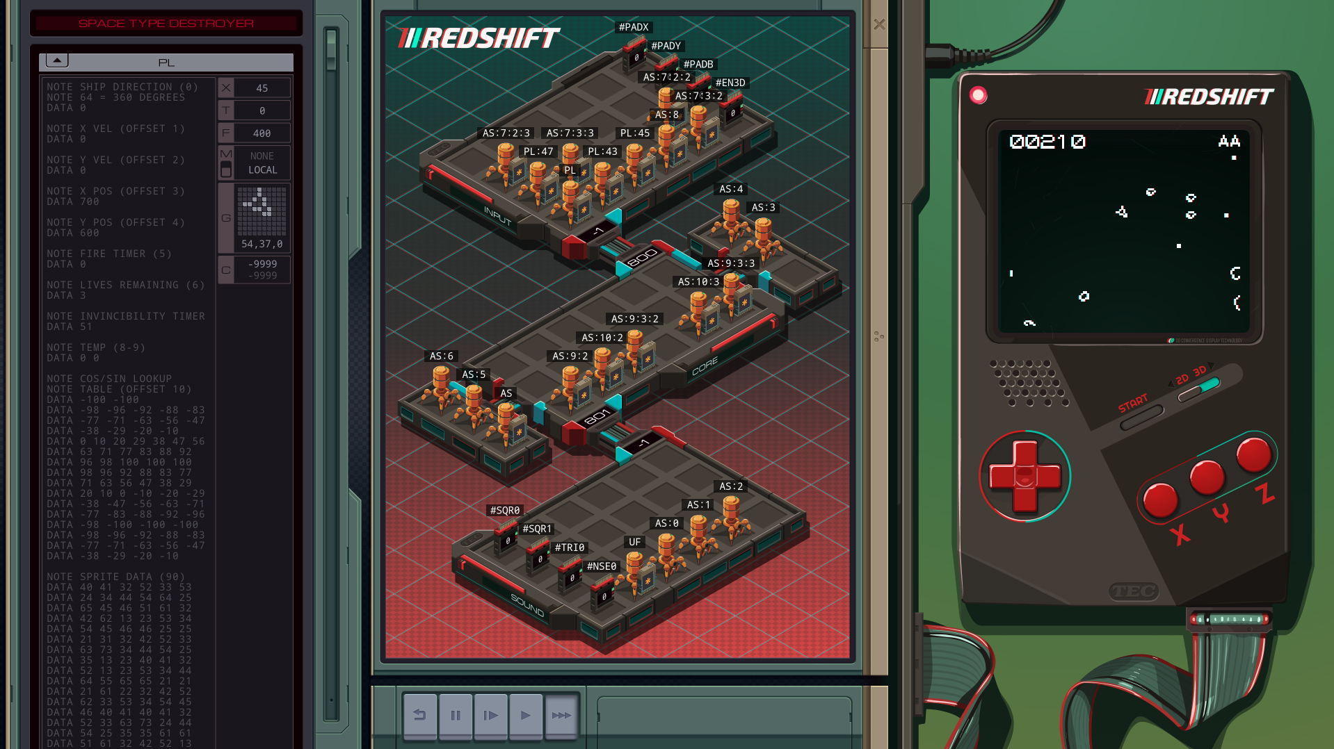 EXAPUNKS: TEC Redshift Player screenshot 1