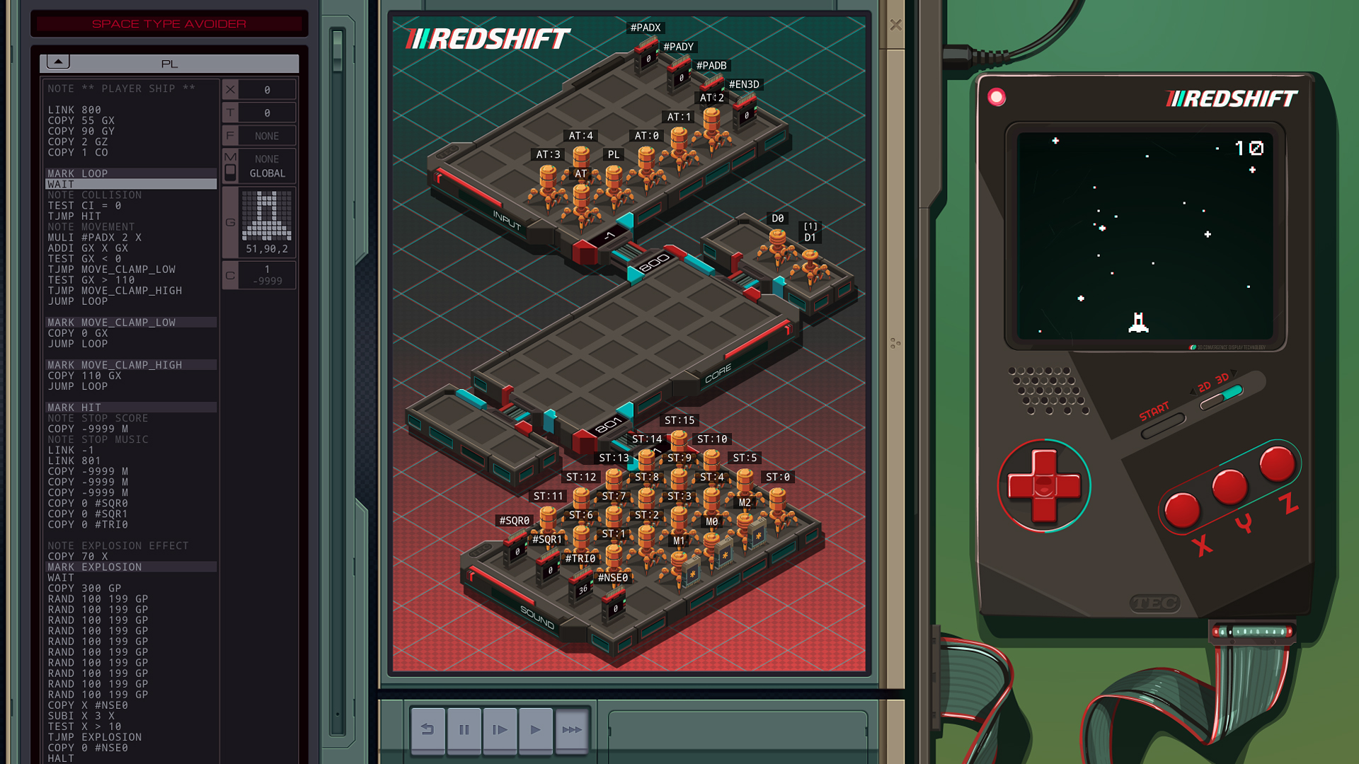 EXAPUNKS: TEC Redshift Player screenshot 2