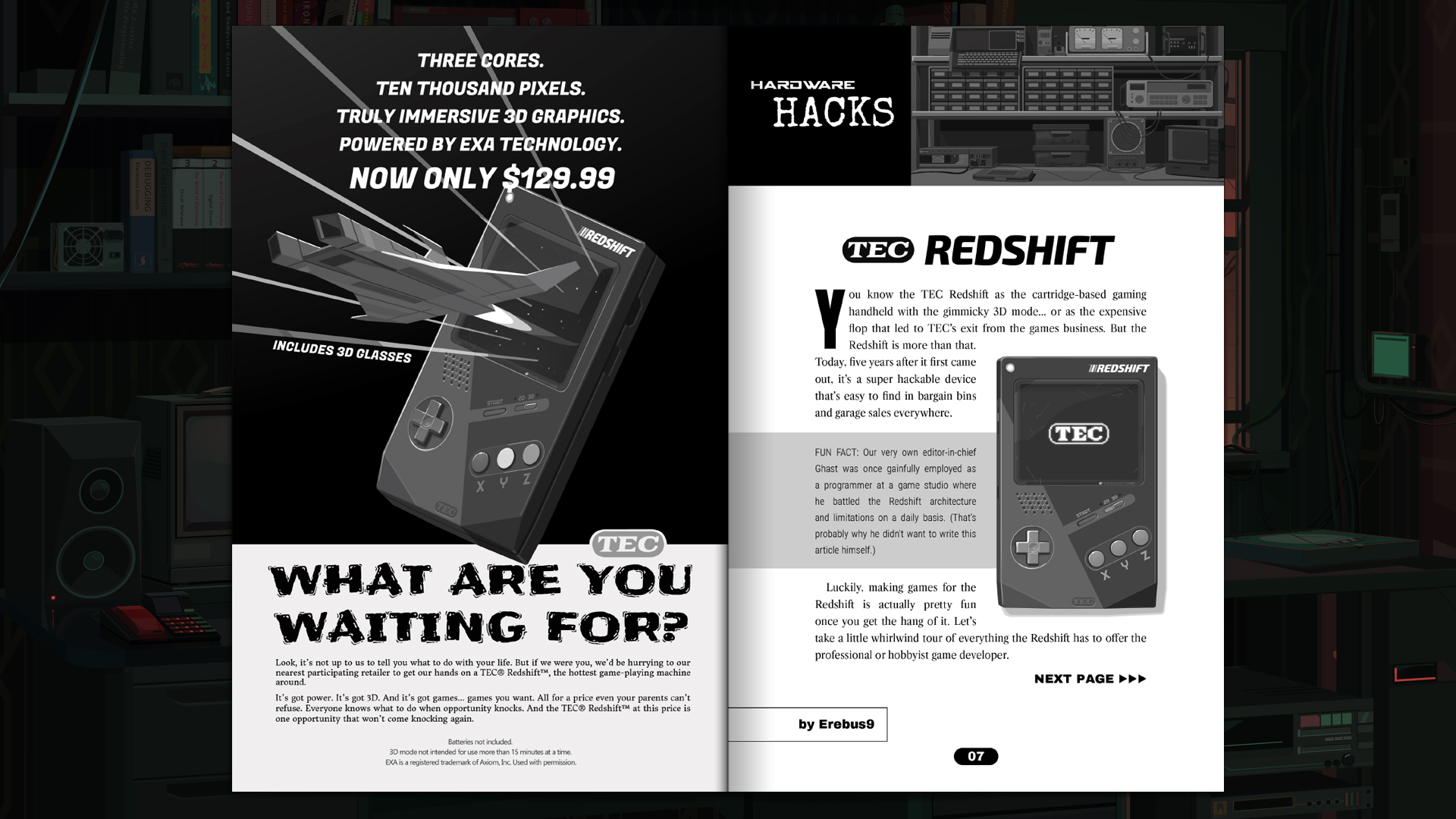 EXAPUNKS: TEC Redshift Player screenshot 4