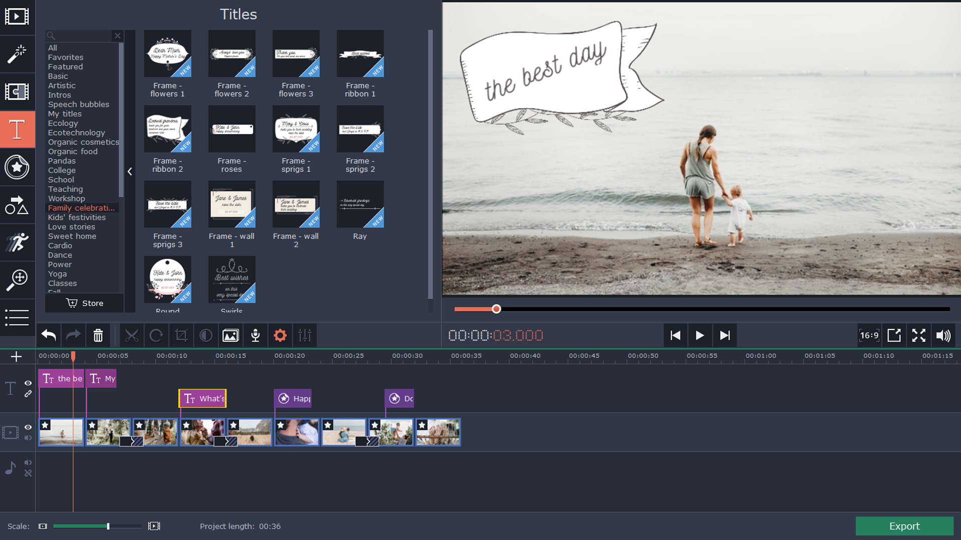 Movavi Video Editor 15 Plus - Family Set screenshot 2