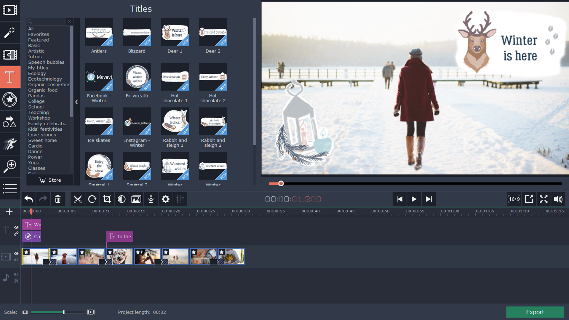 Movavi Video Editor 15 Plus - Seasons Set screenshot 2