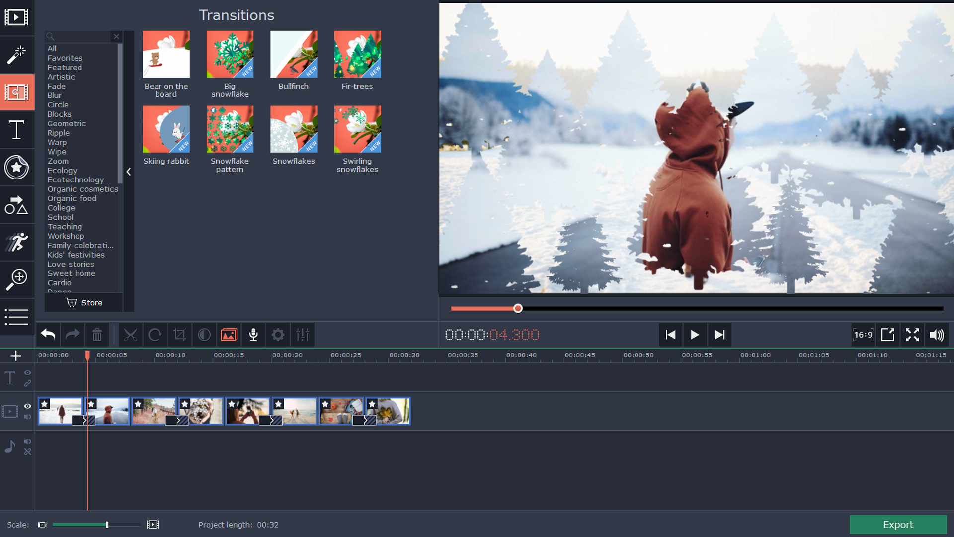 Movavi Video Editor 15 Plus - Seasons Set screenshot 1