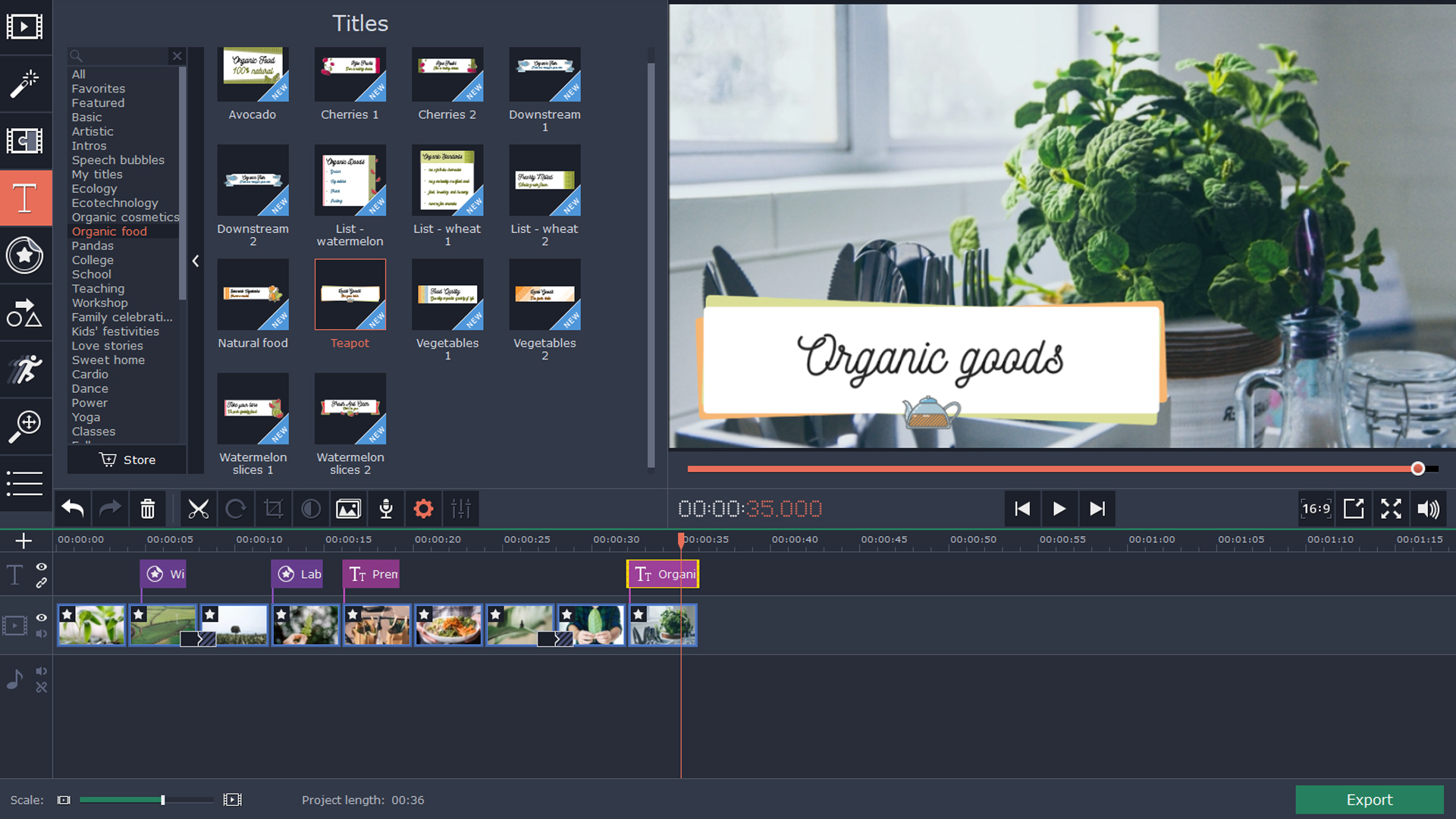 Movavi Video Editor 15 Plus - Eco Set screenshot 3