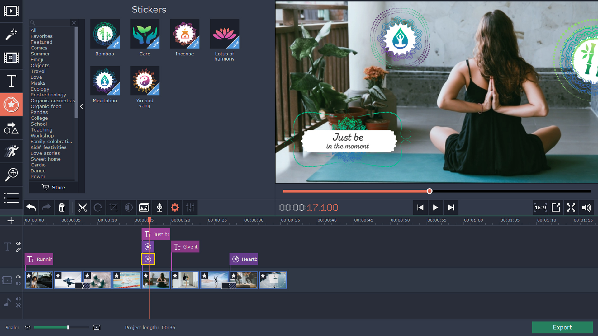 Movavi Video Editor 15 Plus - Fitness Set screenshot 3