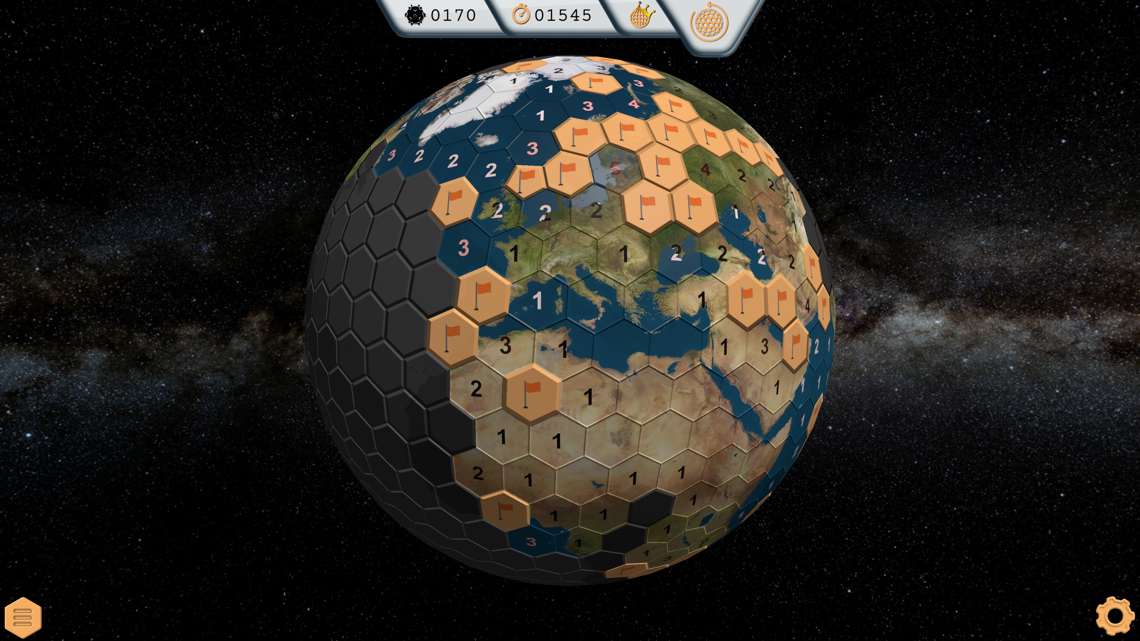 Globesweeper screenshot 1