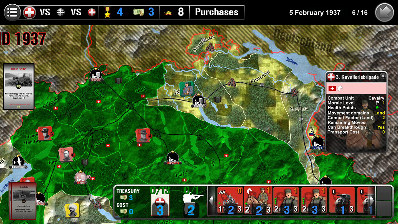 Wars Across The World: Switzerland 1937 screenshot 7