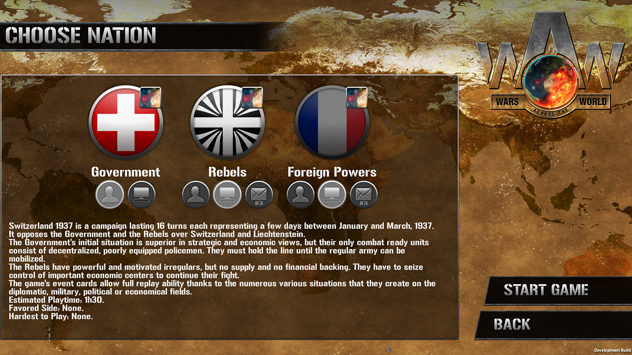 Wars Across The World: Switzerland 1937 screenshot 2