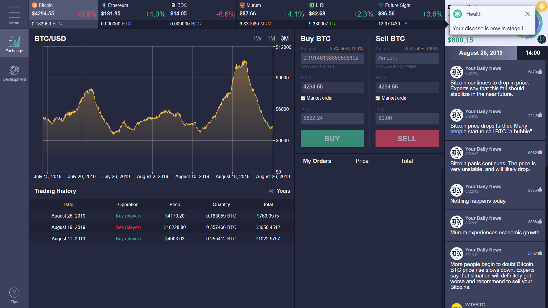 Cryptofall: Investor simulator screenshot 4