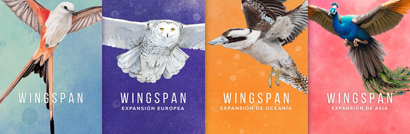 Wingspan + Europea + Oceanía + Asia