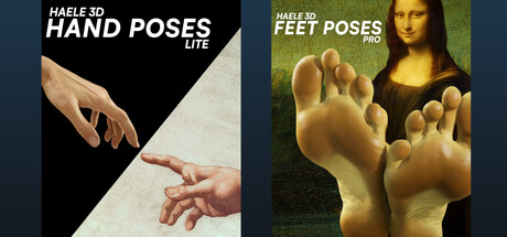 HAELE 3D - Feet Pro & Hand Lite - Anatomy Drawing Reference Poses