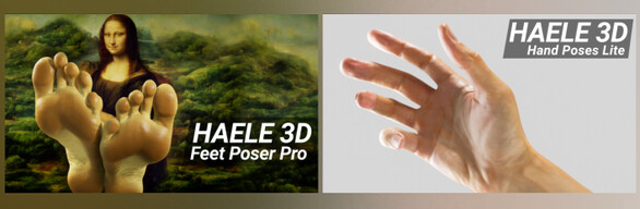 HAELE 3D - Feet Pro & Hand Lite - Anatomy Drawing Reference Poses