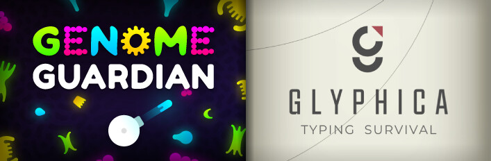 Turret Roguelites: 🧬 Genome Guardian × Glyphica: Typing Survival ⌨