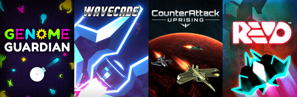 Bullet Hell Shoot 'Em Ups: Genome Guardian ➕ WAVECADE ➕ CounterAttack: Uprising ➕ REVO