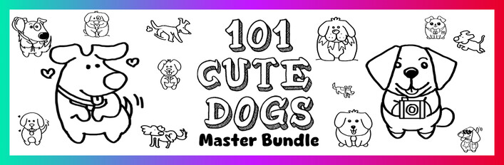 🐾 101 Cute Dogs – Puppy Bundle Deluxe 🎨