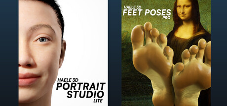 HAELE 3D - Feet Poser Pro + Portrait Studio Lite - Art References