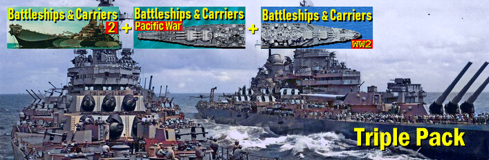 Triple Pack: Battleships and Carriers 2 + BC1 Pacific War + Battleships and Carriers 1