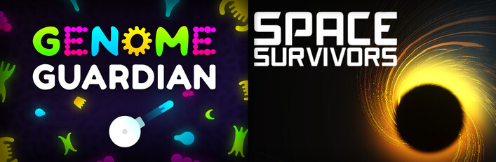 🧬 Genome Guardian × Space Survivors 🌌: Sci-fi Roguelike Shooters