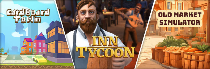 Old Market Simulator & Inn Tycoon & Cardboard Town