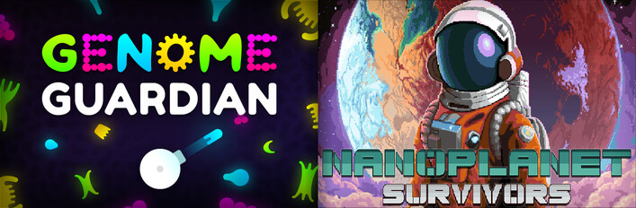 🧬 Genome Guardian × Nanoplanet Survivors 👨‍🚀: Survival Roguelike Shooters
