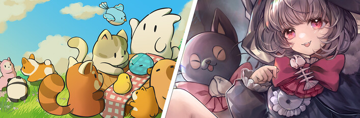 Desktop Kitten Girl & Tiny Pasture