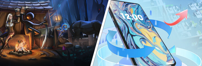 疯狂手机大亨 & 火柴人征战异世界：开局只有一把刀