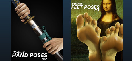 HAELE 3D - Hand Poses Pro + Feet Poses Pro - Pose Drawing References