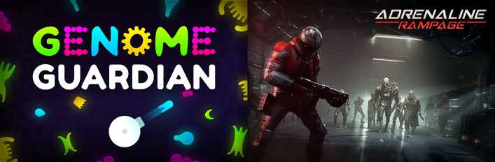 🧬 Genome Guardian × Adrenaline Rampage 🧟‍♂️: Roguelike Shooters