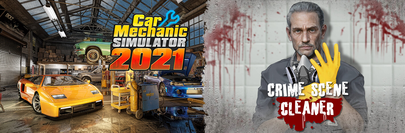 Car Mechanic Simulator 2021 and Crime Scene Cleaner