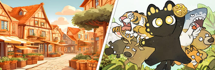 Cat God Ranch & Old Market Simulator