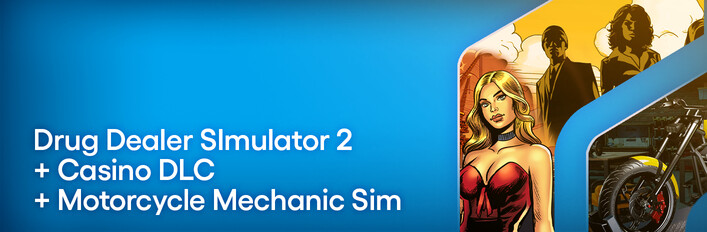 Drug Dealer Simulator 2 + Casino DLC + Motorcycle Mechanic Sim