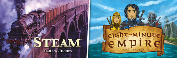 ☀️ [TIME-LIMITED] 🚂 Steam: Rails to Riches x Eight-Minute Empire ⚔