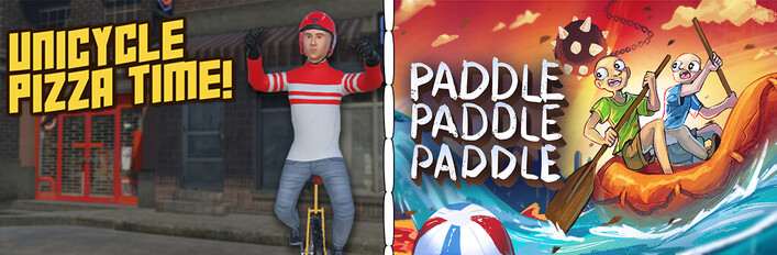 Unicycle Pizza Time! + Paddle Paddle Paddle