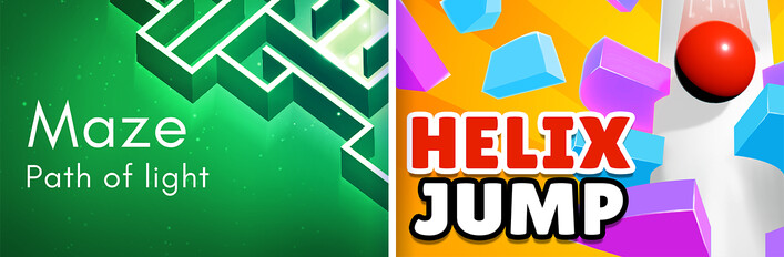 Maze: Path of Light + Helix Jump