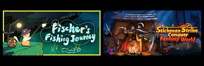 Fischer's Fishing Journey & Stickman Strikes: Conquer Fantasy World