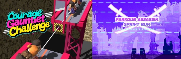 🏃‍➡Courage Gauntlet Challenge x 🔪Parkour Assassin: Sprint Run