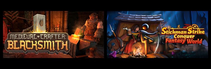 Medieval Crafter: Blacksmith & Stickman Strikes: Conquer Fantasy World