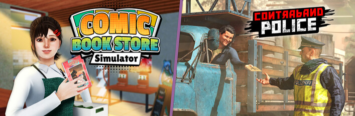 Comic Book Store Simulator and Contraband Police