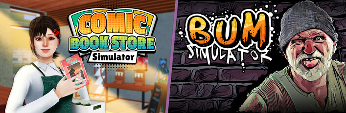 Comic Book Store Simulator and Bum Simulator
