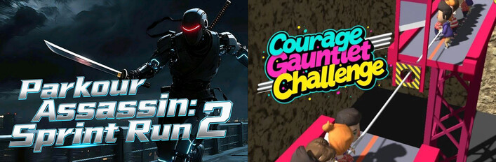 🔪2️⃣Parkour Assassin: Sprint Run 2 x 🏃‍➡Courage Gauntlet Challenge