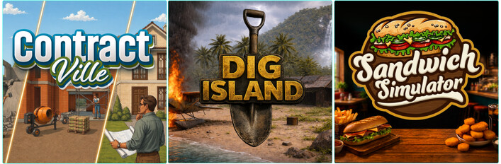 ContractVille x Dig Island x Sandwich Simulator