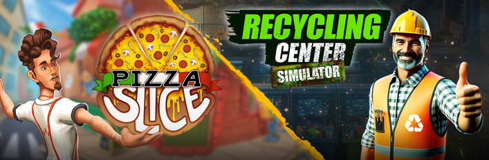 Pizza Slice x Recycling Center Simulator