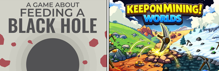 A Game About Feeding A Black Hole + Keep on Mining! - Worlds