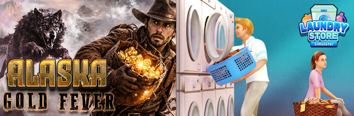 Laundry Store Simulator & Alaska Gold Fever