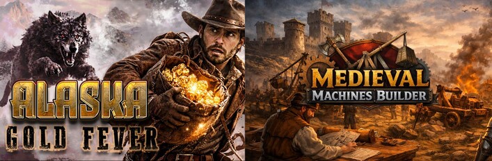 Medieval Machines Builder & Alaska Gold Fever